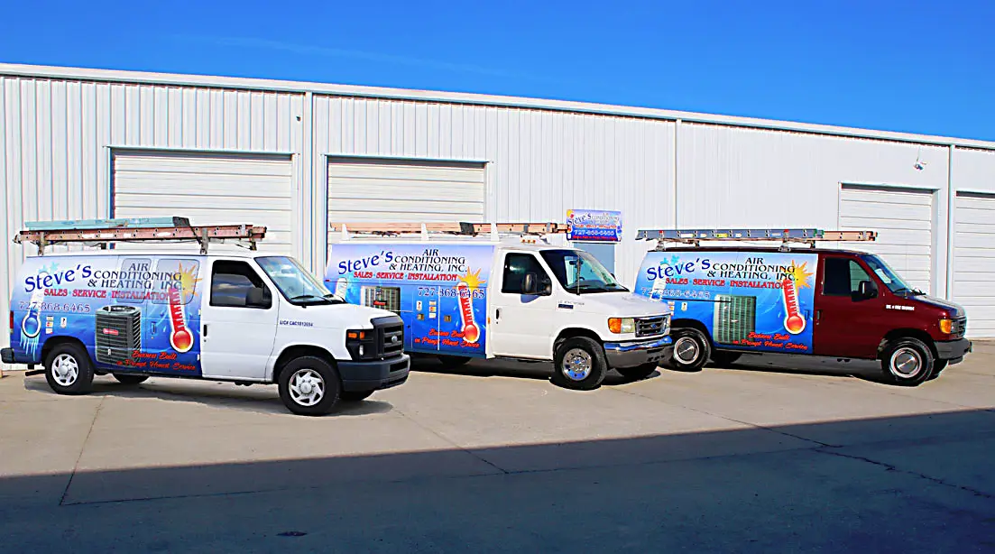 Steve's Air Conditioning & Heating service vans