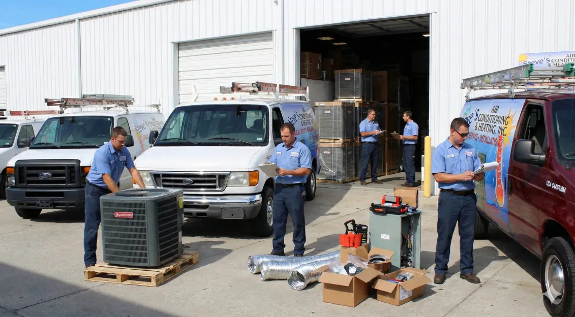 Steve's Air Conditioning & Heating team at work